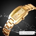 thumbnail image 5 of Square Watches for Women, Women's Wristwatches, Ladies Waterproof Stainless Steel Analog Small Dainty Gold Watch for Women, 5 of 9