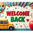 thumbnail image 4 of Welcome Back Banner for Office School Decorations with Balloons Colorful Pencils Party Supplies and Festive Backdrop for Event Celebration Classroom Decor, 4 of 4