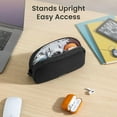 thumbnail image 3 of tomtoc Electronics Organizer Travel Case, Water Resistant Travel Bag Cable Organizer for Essentials, Tech Pouch Accessories Carry Storage for Cord, Phone, Cables, Airpods, USB Flash Drive, 3 of 10