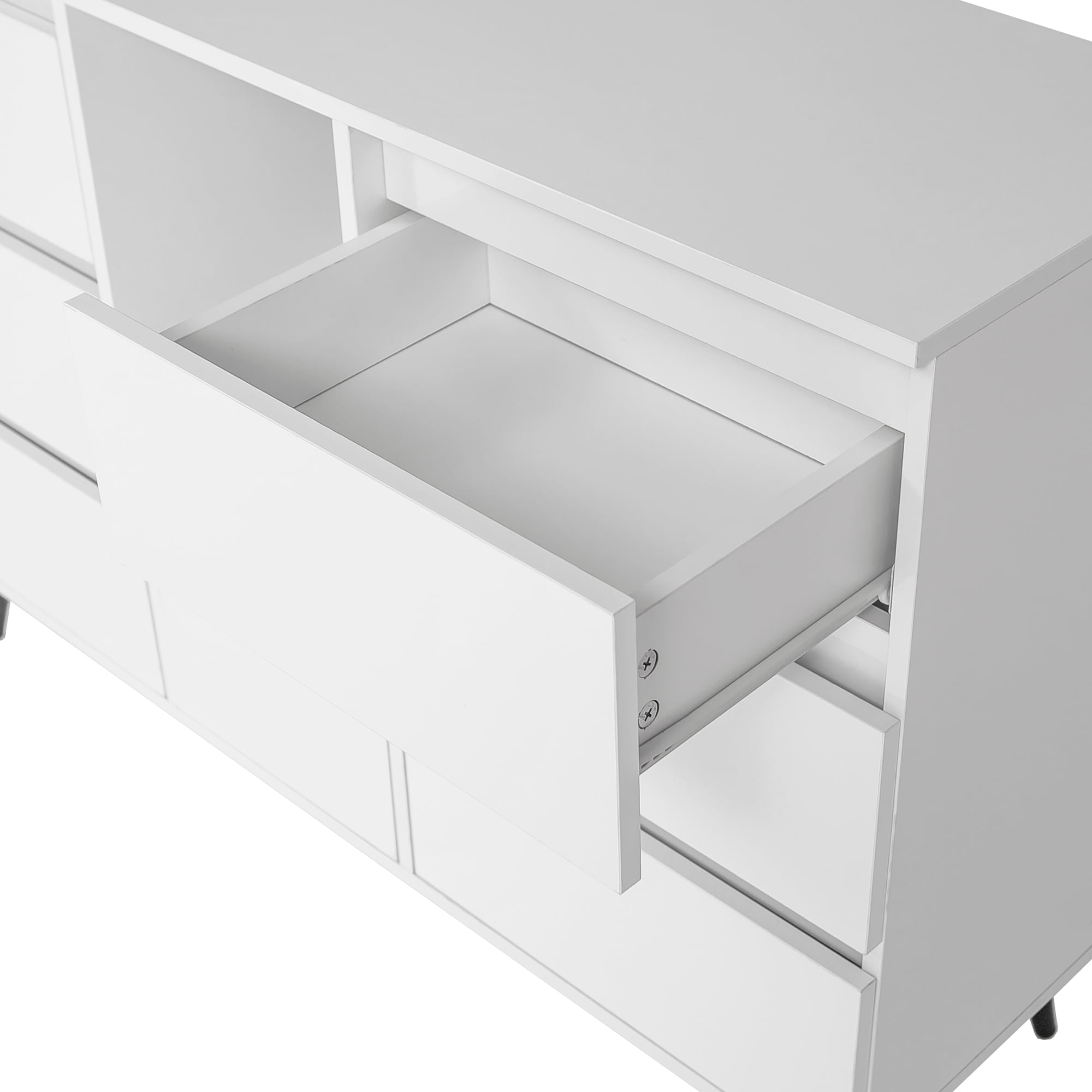 Kadyn Bathroom Floor Cabinet, Modern Storage Cabinet with Drawer, Side Storage Organizer Cabinet for Bathroom, Entryway, Home, White