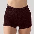 thumbnail image 5 of High Waist Yoga Shorts High Waist Yoga Shorts cotton yoga pants foldover yoga pants For Lifting Workout Fitness Running Compression Athletic Shorts Neon Shorts Bike Short (Wine,L), 5 of 5