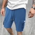 thumbnail image 4 of WILLBEST Pantalones Cortos Cargo para Hombre, Tendencia Deportiva, Holgados, Microelásticos, de Un Cuarto, 4 of 5
