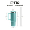 thumbnail image 7 of RTIC 30 OZ Ceramic Lined Road Trip Tumbler, Leak-Resistant Lid with Straw, Lagoon, 7 of 7