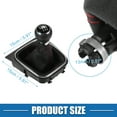 thumbnail image 4 of Unique Bargains Manual Gear Shift Knob with Gaiter Boot for Volkswagen Golf MK5 MK6 2004-2007 for Volkswagen GTI 2006-2009 Black 6 Speed, 4 of 7
