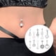 thumbnail image 2 of Conjunto de 12 anillos de acero inoxidable 316L para el cuerpo, joyería elegante para mujeres y niñas, 2 of 7