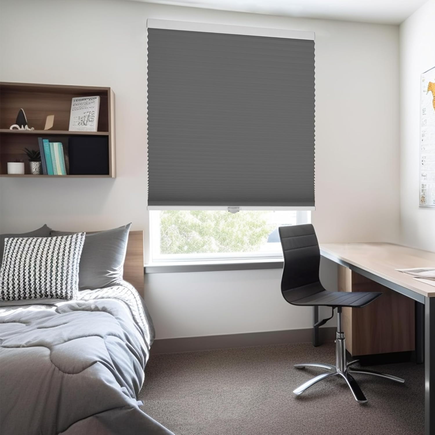 Chicology Steel Cordless Blackout Cellular Shades 59.25 in. W x 48 in. L