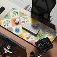thumbnail image 2 of Long Mouse Pads for Desk,Pioneer Flower Floral Print Pattern Desk Mats on Top Of Desks, Desk Mouse Pad Extra Large with 3mm Non-Slip Base and Stitched Edge for Gaming,Office,Work,Home 35.4"x15.7", 2 of 6