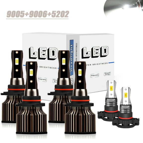 HMCYCI For Dodge Journey 2010-2019 6x new Combo LED Headlights High Low Beam Fog Lights