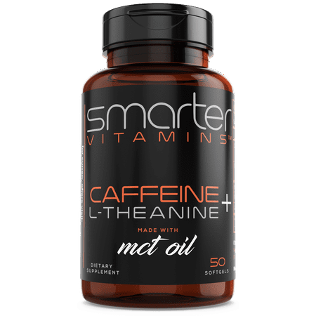 SmarterVitamins MCT Oil Focus And Clarity Caffeine Pills, 50 (Best Brand Of Coconut Oil Pills)