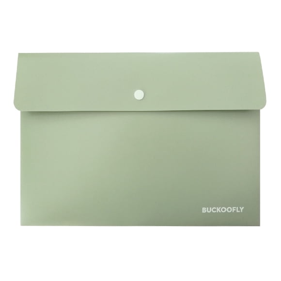 Graflsoa Eco-Friendly A4 Document Folder with Snap Button for Students and Office Use, Available in Blue, Green, and Pink, 32 x 23cm