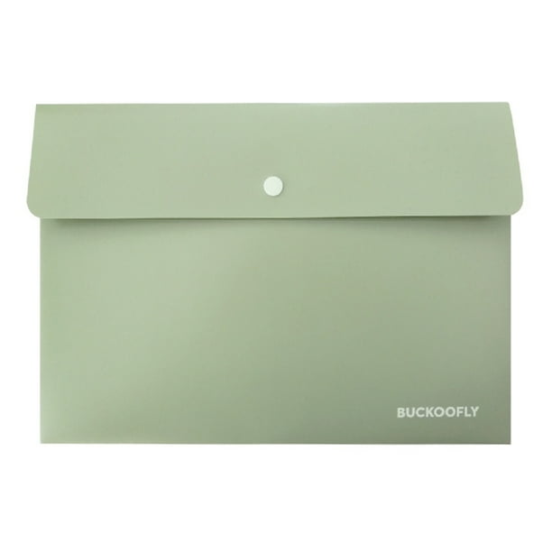 Carpeta de archivos expandible Organizador de archivos de sobres de plástico de 1 bolsillo con cierr MABOTO Verde
