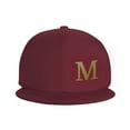 thumbnail image 3 of ZICANCN Alphabet M Pattern Baseball Caps, Trucker Hats for Men And Women, Adjustable Breathable Flat Caps, Dark Red, 3 of 6