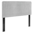 thumbnail image 3 of Modway Milenna Channel Tufted Velvet King/California King Headboard - Light Gray, 3 of 11