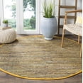 thumbnail image 2 of SAFAVIEH Rag Candis Striped Cotton Area Rug, Yellow/Multi, 6' x 6' Round, 2 of 7