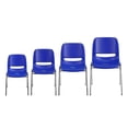 thumbnail image 4 of Flash Furniture HERCULES Series 880 lb. Capacity Navy Ergonomic Shell Stack Chair with Chrome Frame and 18'' Seat Height, 4 of 8