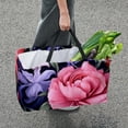 thumbnail image 7 of Fragmented Flowers Large Foldable Oxford Cloth Beach Bag Storage Bin Shopping Basket Cube Organizer, 7 of 7