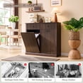 thumbnail image 6 of 20 Gallon Tilt-Out Trash Can Cabinet, Modern Laundry Hamper Cabinet with Drawers, Hidden Garbage Can Cabinet for Kitchen and Living Room, 6 of 8