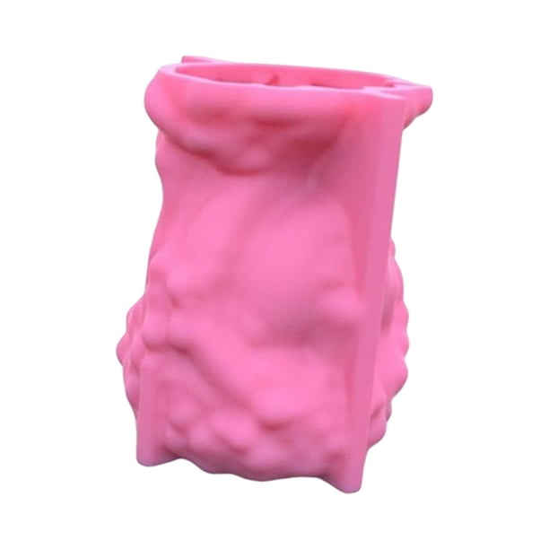Molde Zulema para maceta suculenta de silicona para hormigón Rosa
