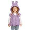thumbnail image 2 of Mifsaly Toddler Girls Hooded Puffer Vest Cute Bowknot Sleeveless Quilted Winter Jacket Kids Lightweight Warm Outerwear Coat, 2 of 9