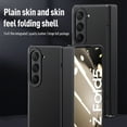 thumbnail image 4 of SaniMore for Samsung Galaxy Z Fold 5 (7.6" 2023) Case with Tempered Glass Screen Protector [Anti Peeping], PU Leather Wear-resistant Lens Protection Shockproof Anti-fall Shell, Black, 4 of 11