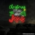 thumbnail image 4 of Glowneon Christmas It's All Jesus Neon Sign, Christmas Quotes Led Sign, Christmas Tree LED, 4 of 5
