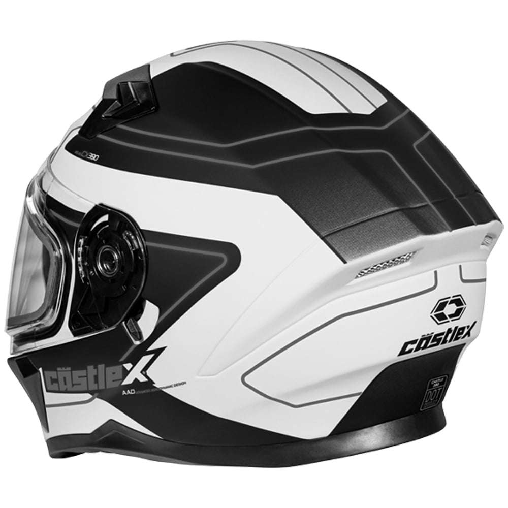 Castle X, 36-4109T, Adult Full Face Helmet - Single Lens - DOT Approved - CX390 ATLAS - Matte White/Black, 3X-Large