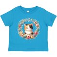 thumbnail image 3 of Inktastic Calico Kitten Cat Lover Wreath Girls Toddler T-Shirt, 3 of 5