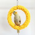 thumbnail image 2 of Parrot Swing Ring Bird Swing Toy Durable Cotton Rope Chewing Toy for Parrots Cockatiels Relieves Boredom Cage Hanging Toy, 2 of 8