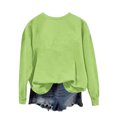 thumbnail image 4 of Baseball Sweatshirts Womens Teen Girls Crewneck Loose Long Sleeve Pullover Tops Lightweight Casual Fall Clothes (S, Green), 4 of 4