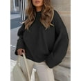 thumbnail image 3 of SMZ Women's Oversized Crewneck Long Sleeve Fuzzy Knit Casual Chunky Fall/Winter Pullover Sweaters, 3 of 8