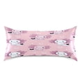 thumbnail image 3 of Axolotl Heart Pattern Queen Size Satin Pillowcase 30''x20'' Double-Sided Print Soft Wrinkle Resistant, 3 of 9