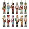 thumbnail image 2 of Dserhfy Christmas Nutcracker Ornaments Small Wooden Soldier Nutcracker Hanging Decoration for Christmas Tree Holiday Party Decor, 2 of 7