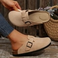thumbnail image 6 of Women’s Comfort Slide Sandals with Cork Footbed - Beach Essentials, 6 of 10