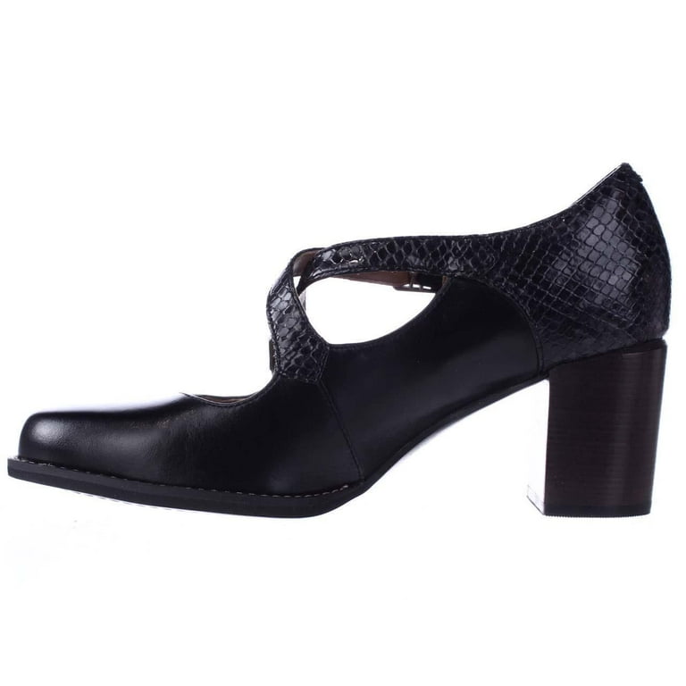 Womens Tarah Cross Strap Mary Jane Heels - Black Walmart.com