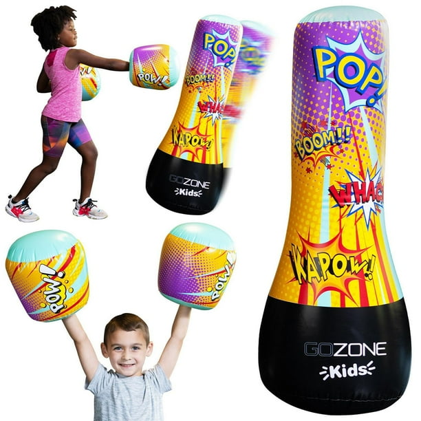 本日限定価格！MinecollaActive Spa Foam200g2本セット GoZone Kids Inflatable Punching Bag Set – Multi-Color, With