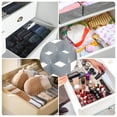 thumbnail image 6 of Uxcell 8 Pcs Plastic Adjustable Separator Drawer Organizer Divider for Underwear Belt Scarf Socks Organizers, Grey, 6 of 6