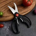thumbnail image 4 of Juego de tijeras de cocina con tapa y asas antideslizantes, color negro, juego de tijeras de 3 piezas, tijeras de cocina multifunción, juego de tijeras utilitarias, 4 of 5