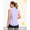 thumbnail image 3 of Camiseta de golf G Gradual sin mangas para mujer UPF 50+, color morado claro, 3 of 6
