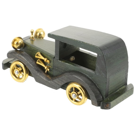 Car Model Ornaments Decor Decoration for Bedroom Wooden Antique Cars Statue Office