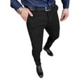 thumbnail image 1 of Pantalón slim fit elástico negro para hombre PLEPAN, talla grande, 1 of 8