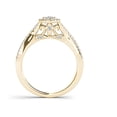 thumbnail image 3 of 1/2 Carat T.W. Diamond 10kt Yellow Gold Double Halo Engagement Ring, 3 of 5