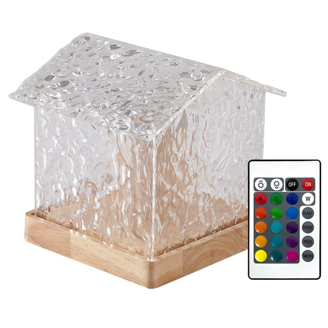 Lámpara de Mesa Cristal 16 Colores JShteea con Enchufe Remoto