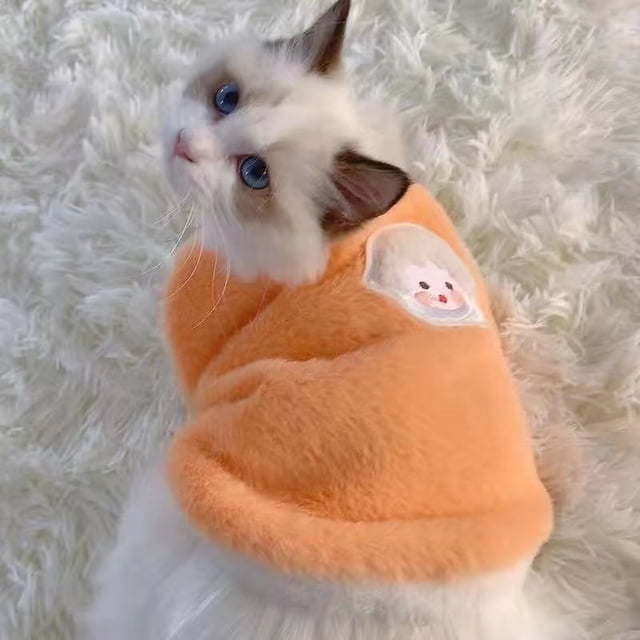Bonita ropa de otoño e invierno para gatos, chaleco grueso y cálido para perros, ropa antipelo para mascotas, perros pequeños