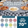 thumbnail image 2 of Tablecloth - Vinyl with Flannel Back, Round, Water Proof, Easy to Clean, Checked Blue Design Round, 2 of 7