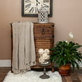 thumbnail image 5 of Parkland Collection Alma 67x52" Herringbone Cotton Throw Blanket in Brown, 5 of 5