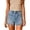 a-Light Blue6225, variant on Womens High Waisted Denim Shorts With Front Patch Pockets Rolled Hem Casual Slim Fit Shorts For Summer Street Style Everyday Errands Light Blue XL