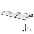 thumbnail image 3 of 116 inch / 78 inch / 39 inch Window Awning Outdoor Polycarbonate Hollow Sheet Door Patio Canopy, 3 of 8