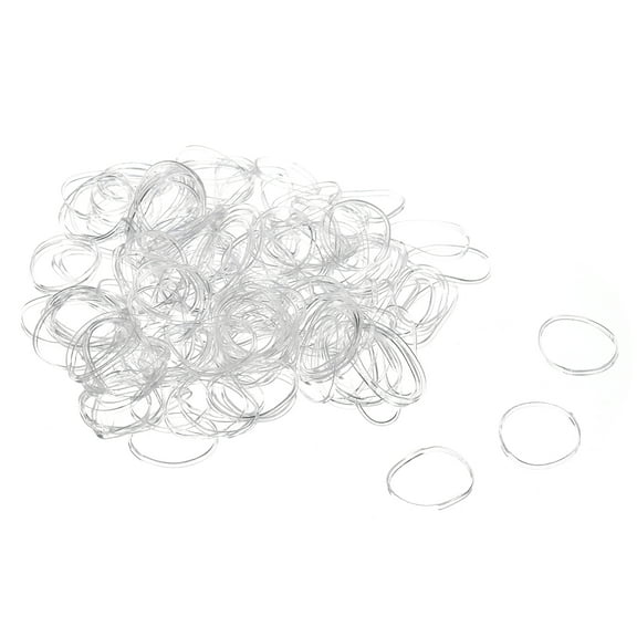 Uxcell 1000Pcs Rubber Band Stretchable Rubber Elastic Band Clear 16mm x 1mm for Home Office