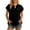 Black, variant on Public Womens Plus Size V Neck Shirts Causal Short Sleeve Loose Fit Summer Tunic Tops Elegant Solid Tees Tshirts Green S