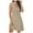 Khaki(NEW), variant on Patlollav Dress Womens Fashion Casual Round-Neck Vintage Print Sleeveless Dresses